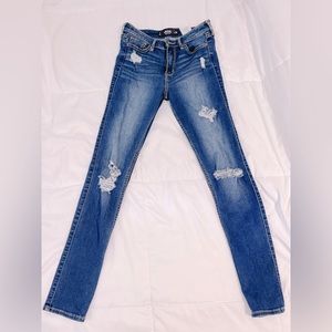 Hollister Blue Ripped Skinny Jeans
